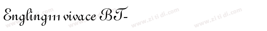 Engling111 vivace BT字体转换